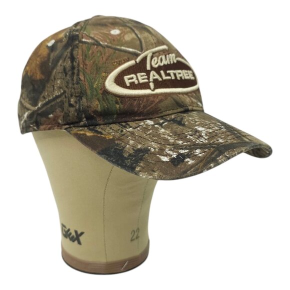 Team Realtree Camo Tuck Strap Cap Embroidered Patch Trucker Baseball Hunting Hat - Picture 3 of 13
